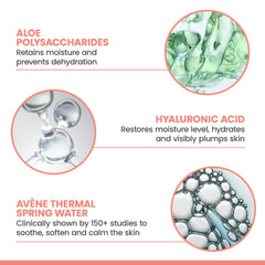 Eau Thermale Avène applying gel-cream with fingers for fast morning routine