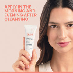 Close-up of Avène Thermal Spring Water ingredient bottle, emphasizes soothing property