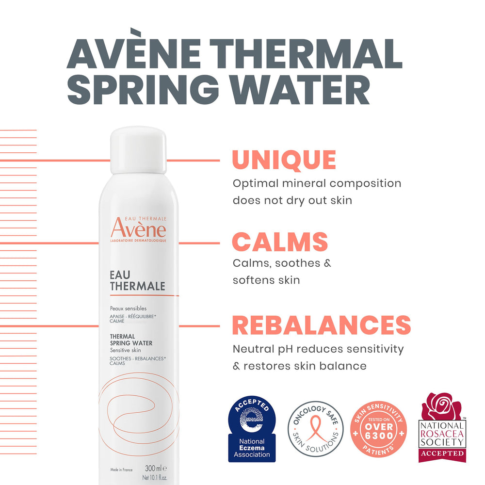Avène duo size comparison illustrating two 10.1 oz sprays