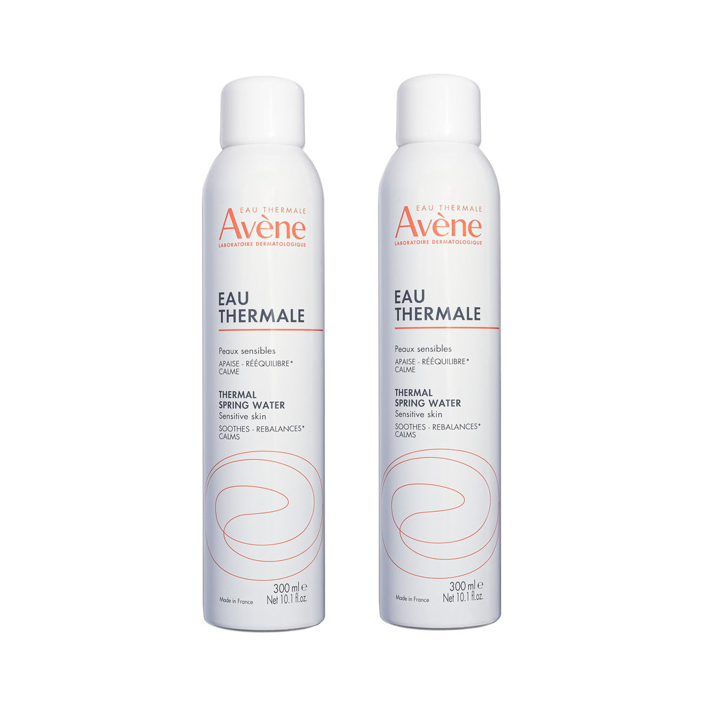 Avène front packaging showing duo sprays and calming benefits