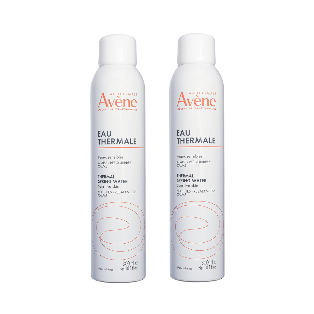 Avène front packaging showing duo sprays and calming benefits