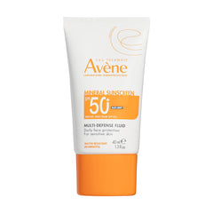 Avène tinted mineral fluid front packaging showing compact SPF protection
