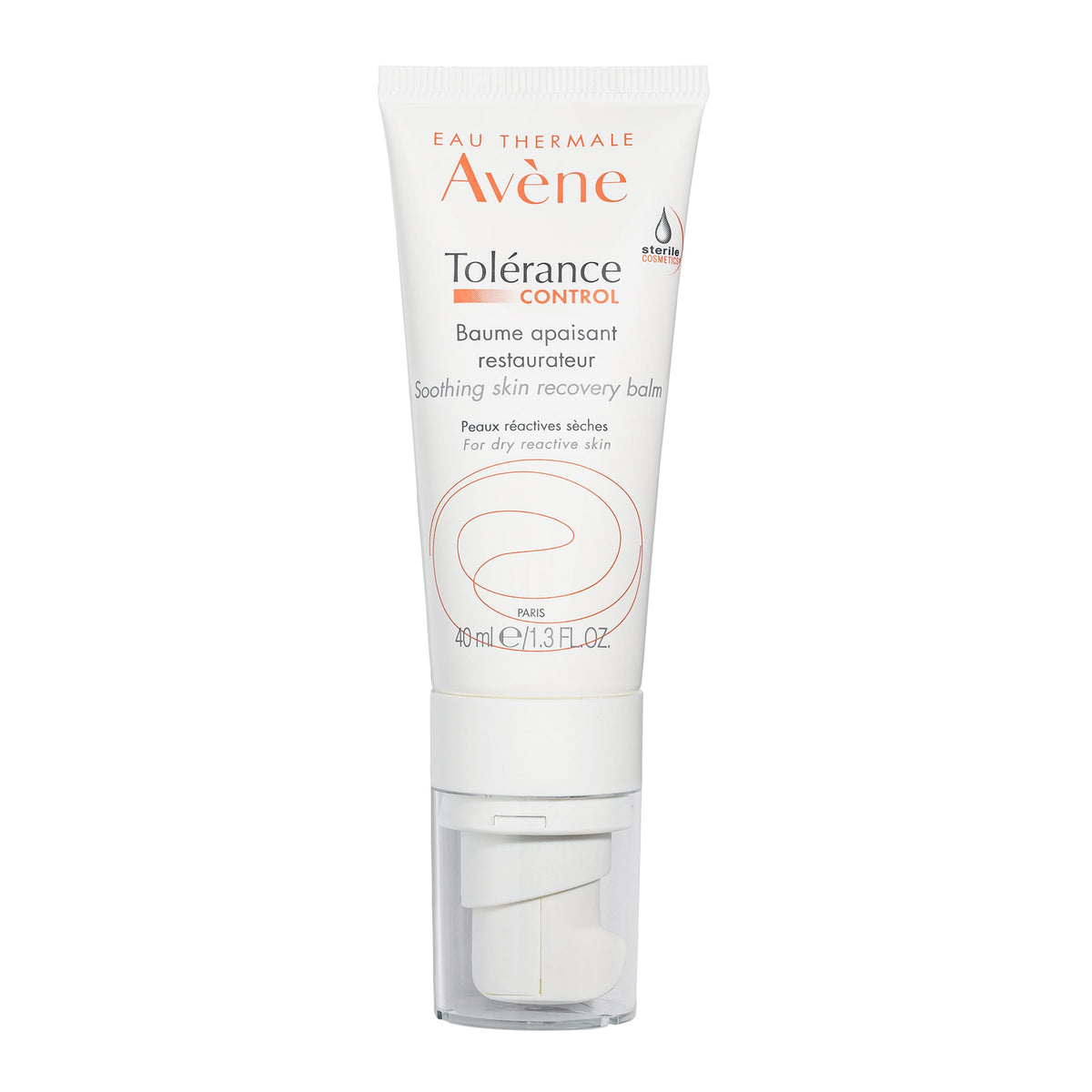 Avène front packaging showing tube and brand, calming moisturizer benefits