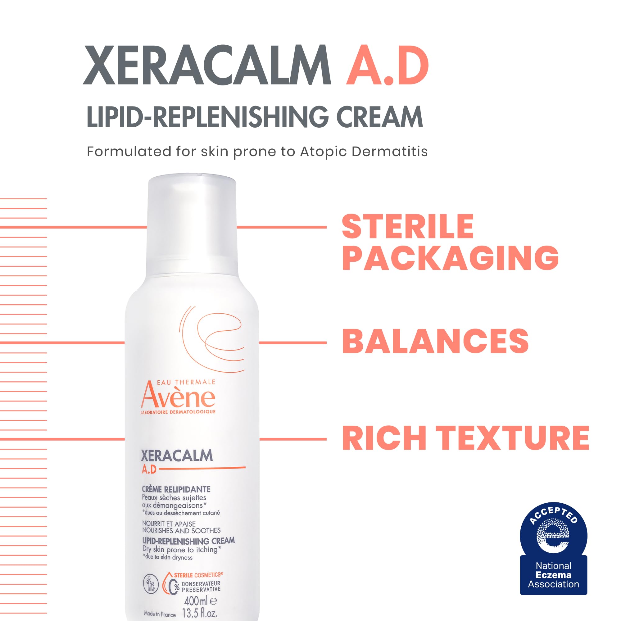 Eau Thermale Avène close-up of cream texture showing rich moisturizing benefit