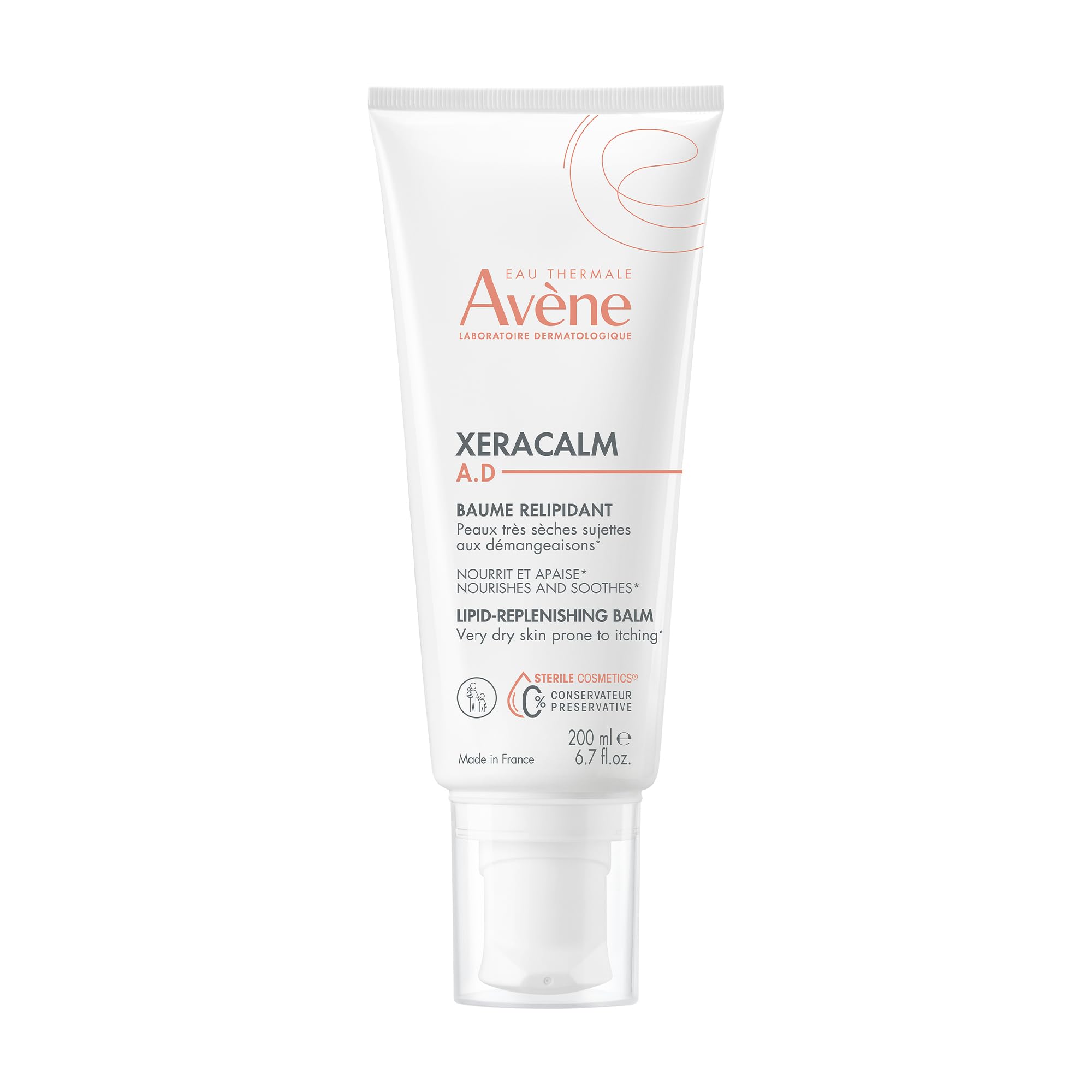 Eau Thermale Avène front view of 200ml balm showing packaging and size benefit