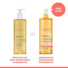 Avène XeraCalm AD on bathroom shelf in lifestyle scene suggesting daily gentle routine