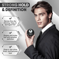 Avenue Man clay on palm demonstrating smooth application and quick styling