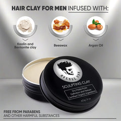 Avenue Man open tin close-up showing clay texture and easy scoopability