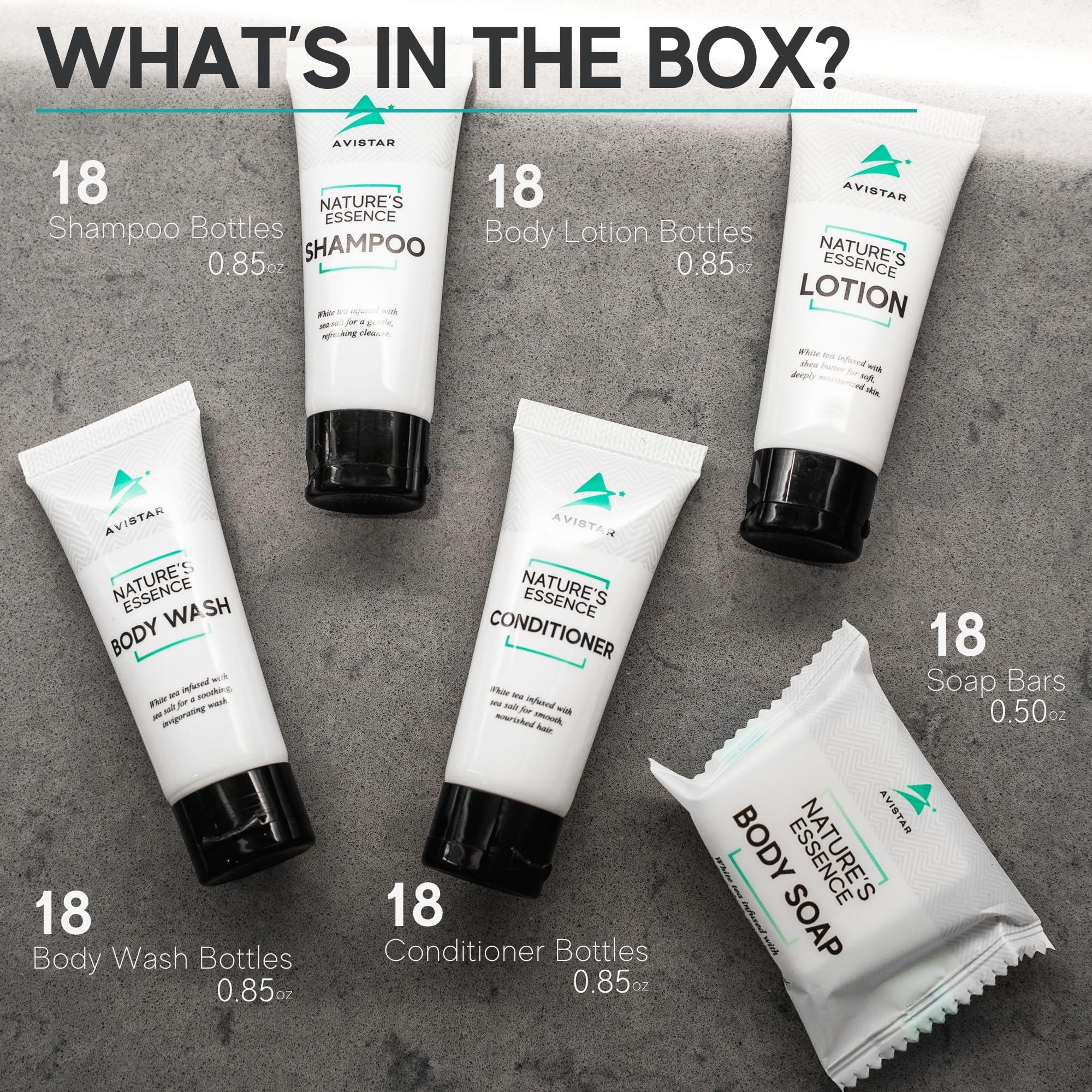 Avistar mini lotion and body wash grouped to show moisturizing benefit