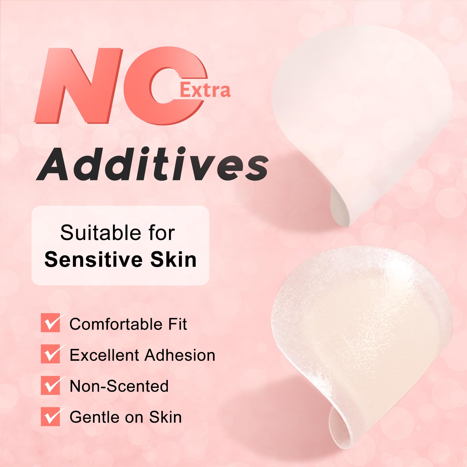 AVJONE patch applied on skin in use demonstrating discreet protection and comfort