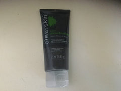 AVON Clearskin texture close-up of smooth black mineral mask, shows creamy consistency