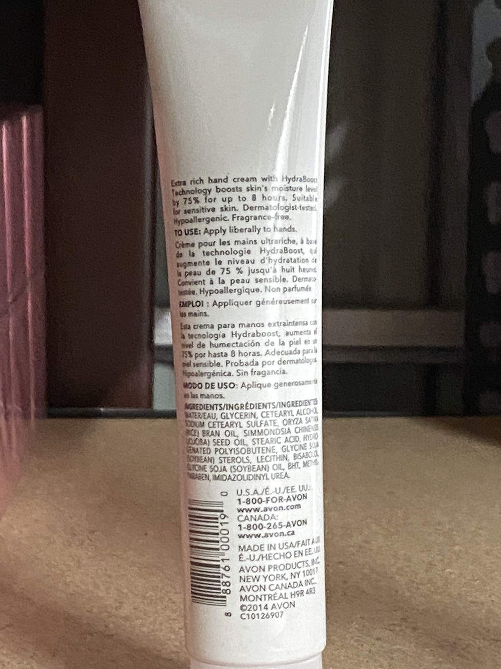 AVON Moisture Therapy cream texture close-up highlighting rich hydration and quick absorption benefits