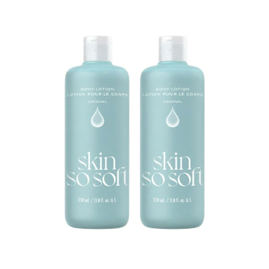 AVON front view of twin lotion bottles showing packaging and value