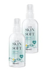 AVON SKIN SO SOFT front packaging showing two bottles and value offer