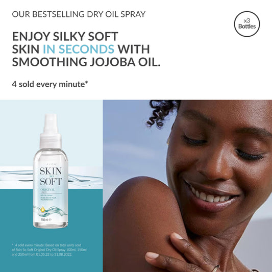 AVON spray action misting onto skin for quick hydration