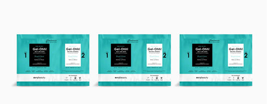 AvryBeauty front packaging showing 3 jelly spa baths and clear product benefit