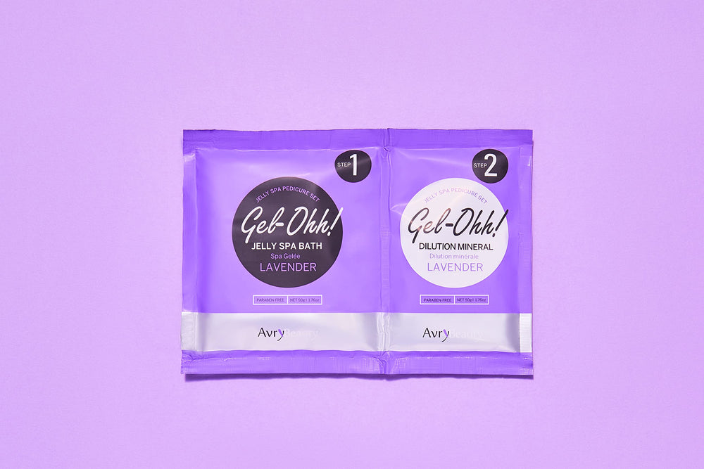 AVRYBEAUTY jelly in pedicure bowl demonstrating warm soak use and comfortable spa experience