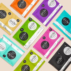 AVRYBEAUTY product on spa tray with towels conveying relaxing lavender pedicure ambiance