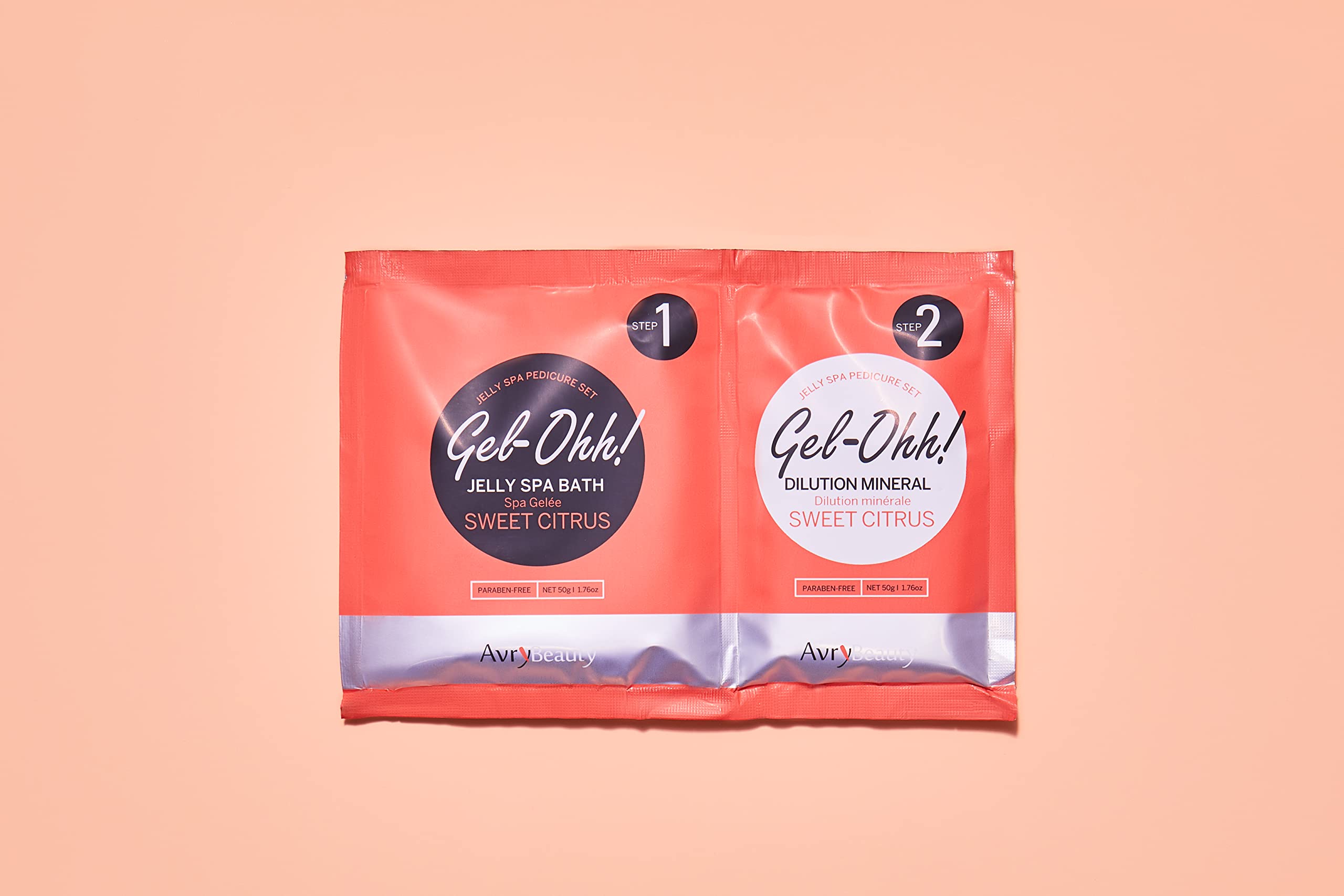 AvryBeauty opened packet dissolving in basin demonstrating easy single-use application