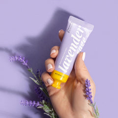 AVRYBEAUTY close-up of lavender and sage notes, calming scent benefit