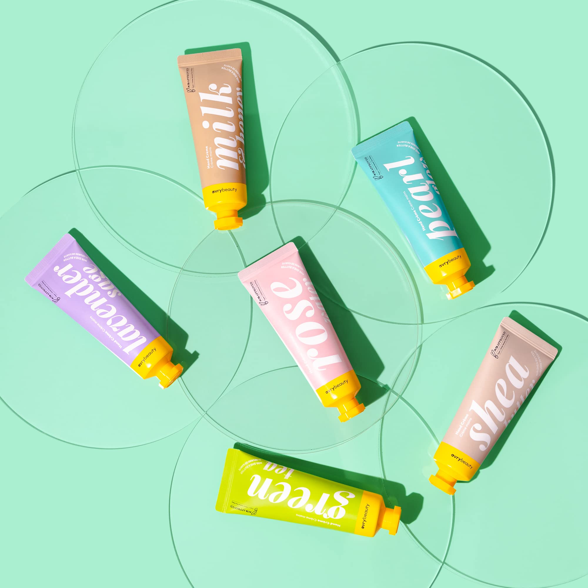 AvryBeauty tube beside a wallet showing compact travel size advantage