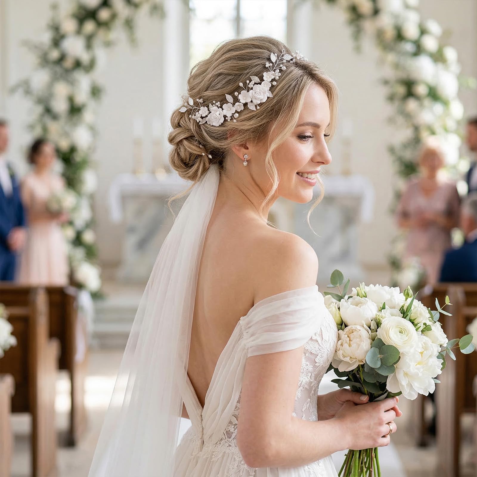 Avxzbef headpiece beside ruler illustrating true size and fitting ease