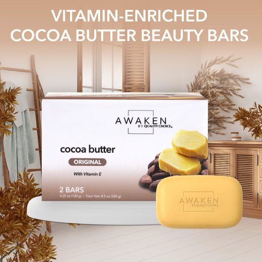 Awaken by Quality Choice close-up of bar texture illustrating rich cocoa butter