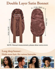 AWAYTR bonnet containing long braids to show roomy capacity and protection
