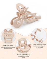 AWAYTR clip in hair side profile demonstrating secure long-hair hold