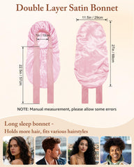 AWAYTR bonnet holding long braids to show capacity and protection
