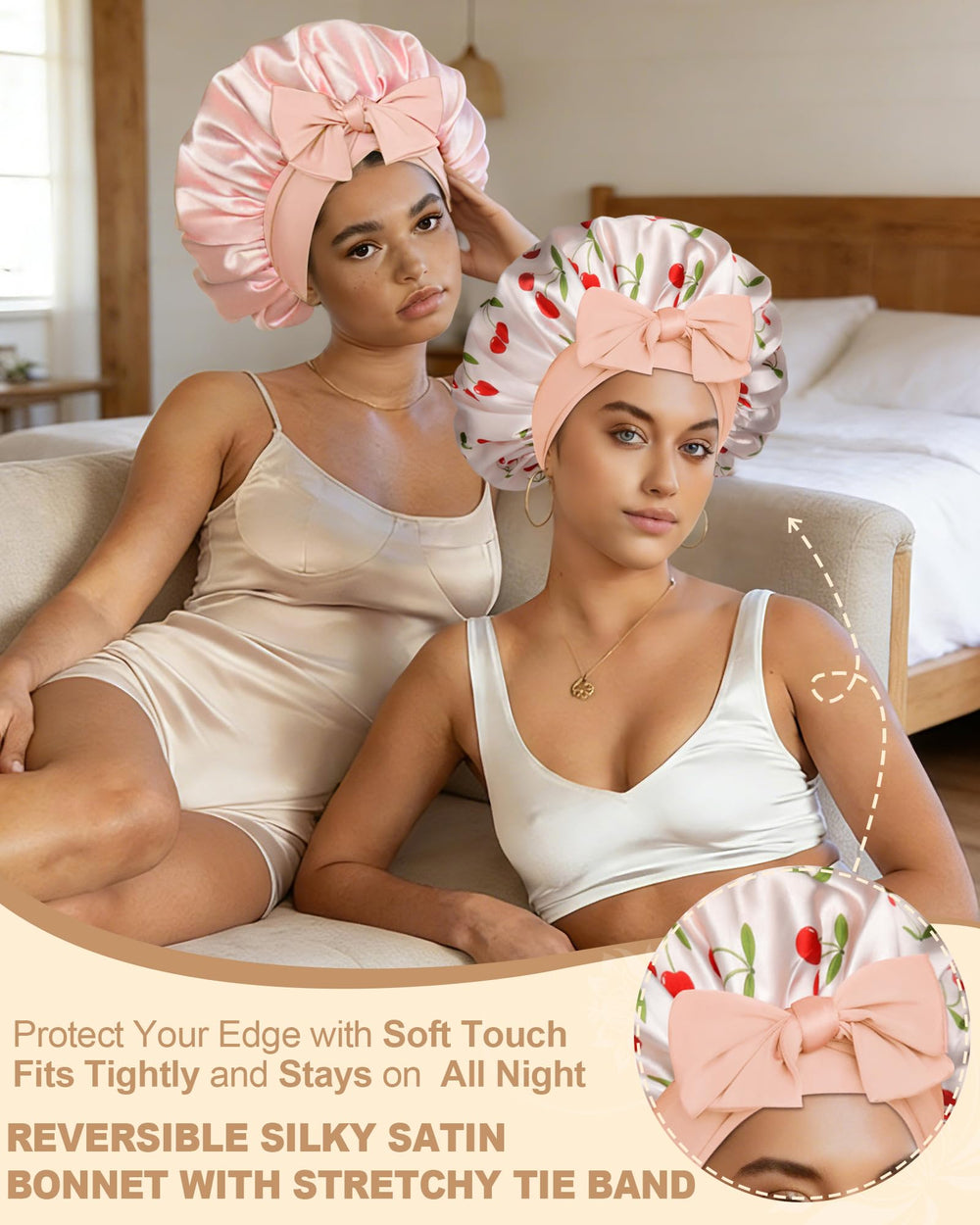 AWAYTR close-up of smooth satin texture highlighting gentle friction-reduction benefit