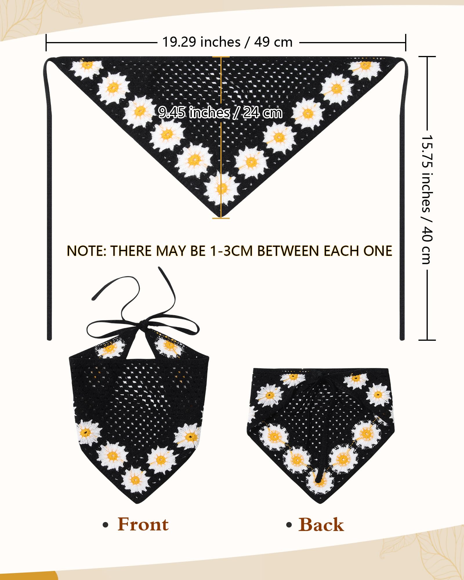 AWAYTR flat lay showing bandana size and lightweight packable benefit