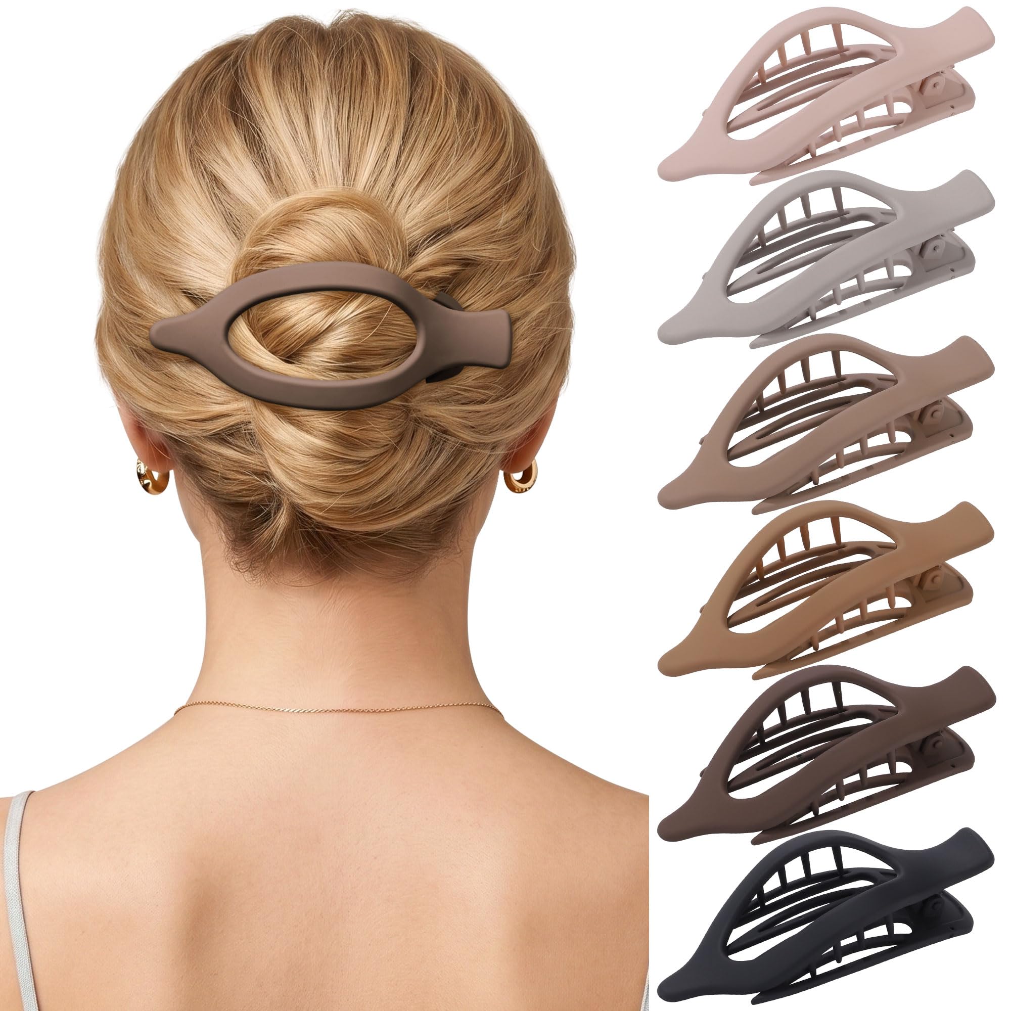 AWAYTR front view of six matte French Concord clips showing colors and packaging, durable gift-ready