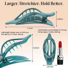 AWAYTR hair in use securing a ponytail for secure all-day hold