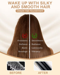 AWAYTR roomy interior with bun inside showing capacity for thick or long hair benefit