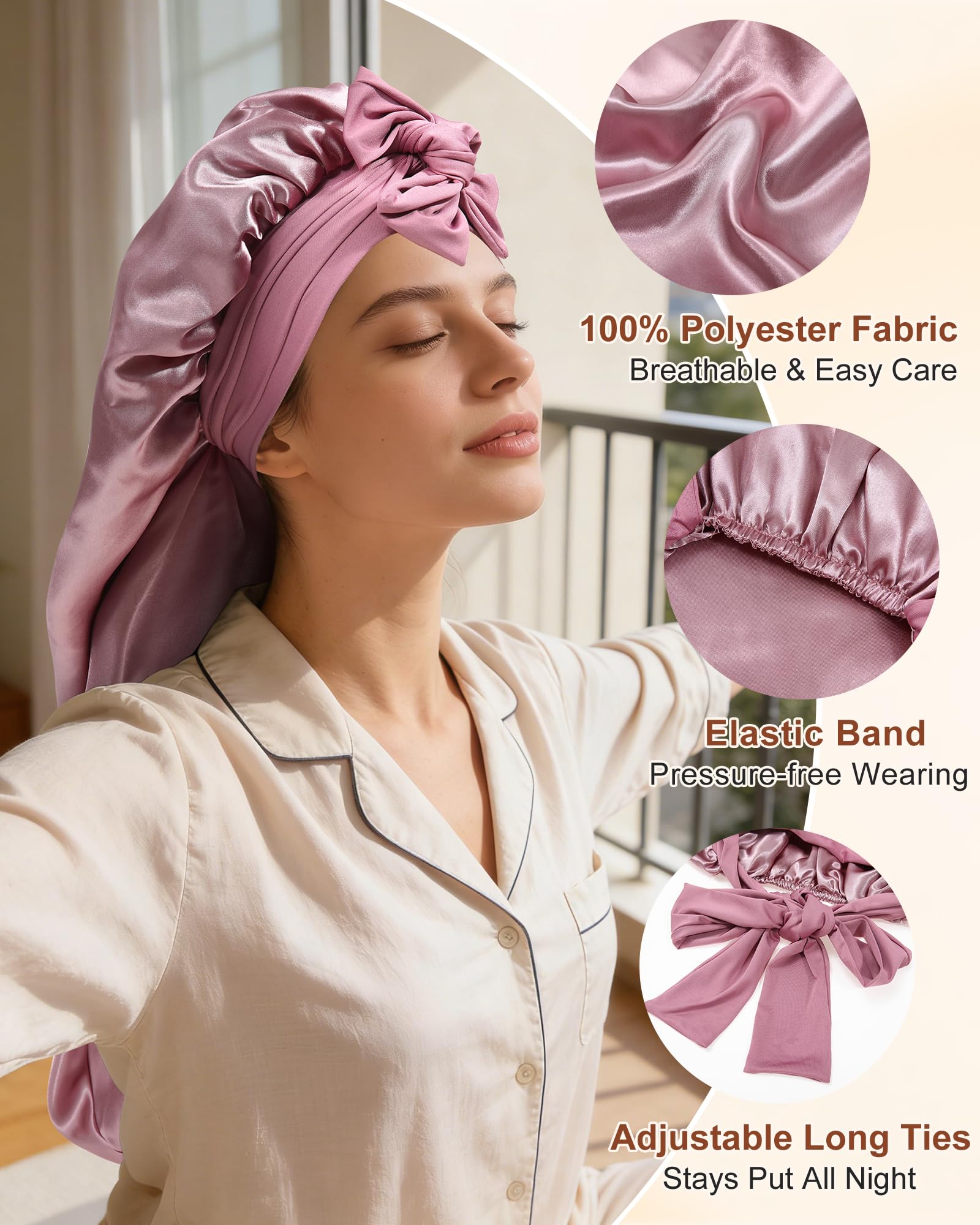 AWAYTR close-up of satin inner lining reveals smooth fiber that reduces friction