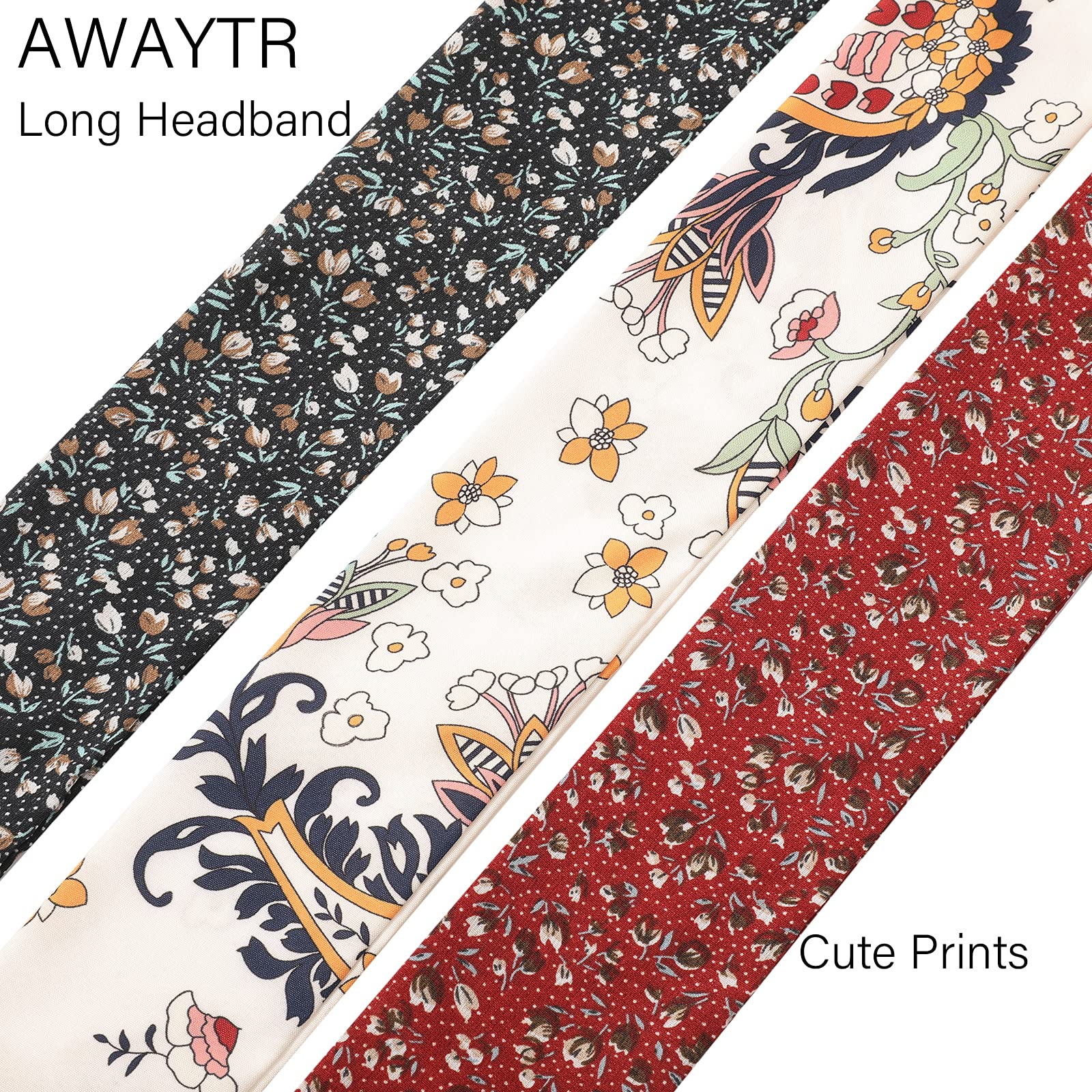 AWAYTR head wrap held in hand to show length and scale for styling versatility