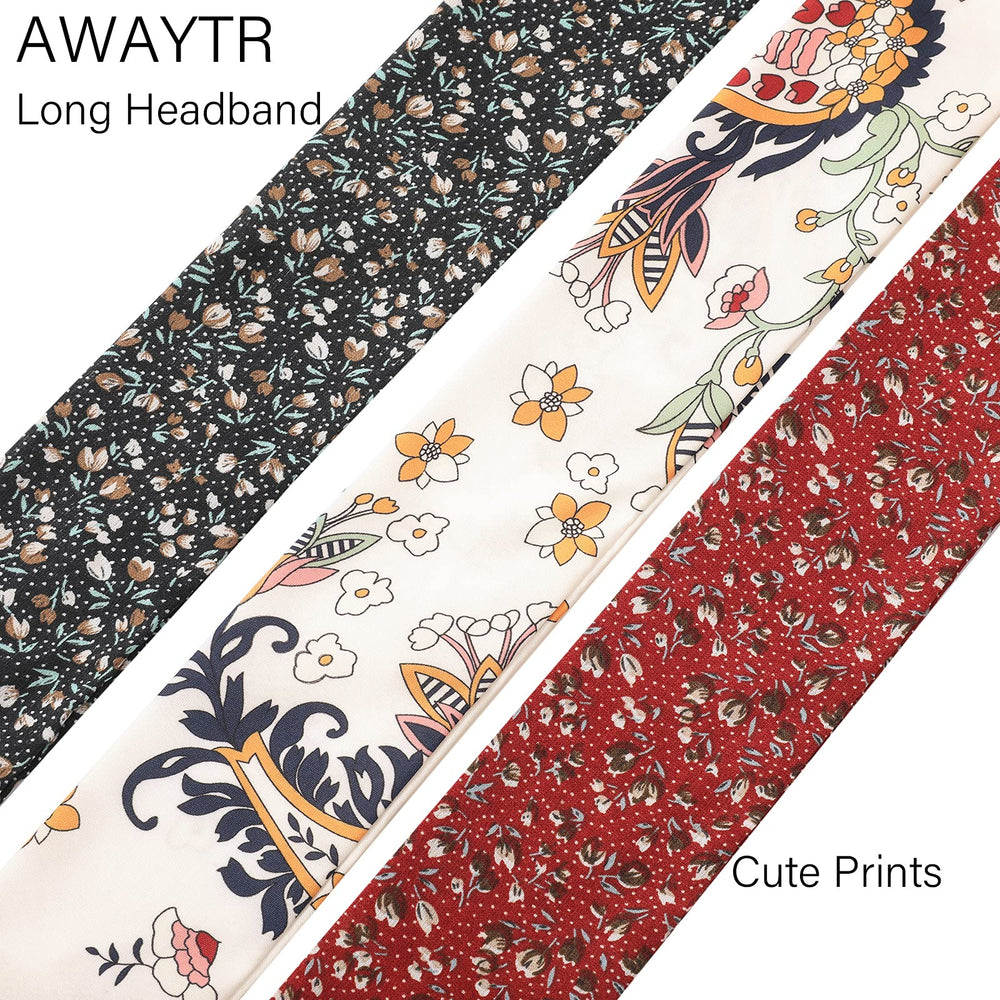 AWAYTR head wrap held in hand to show length and scale for styling versatility