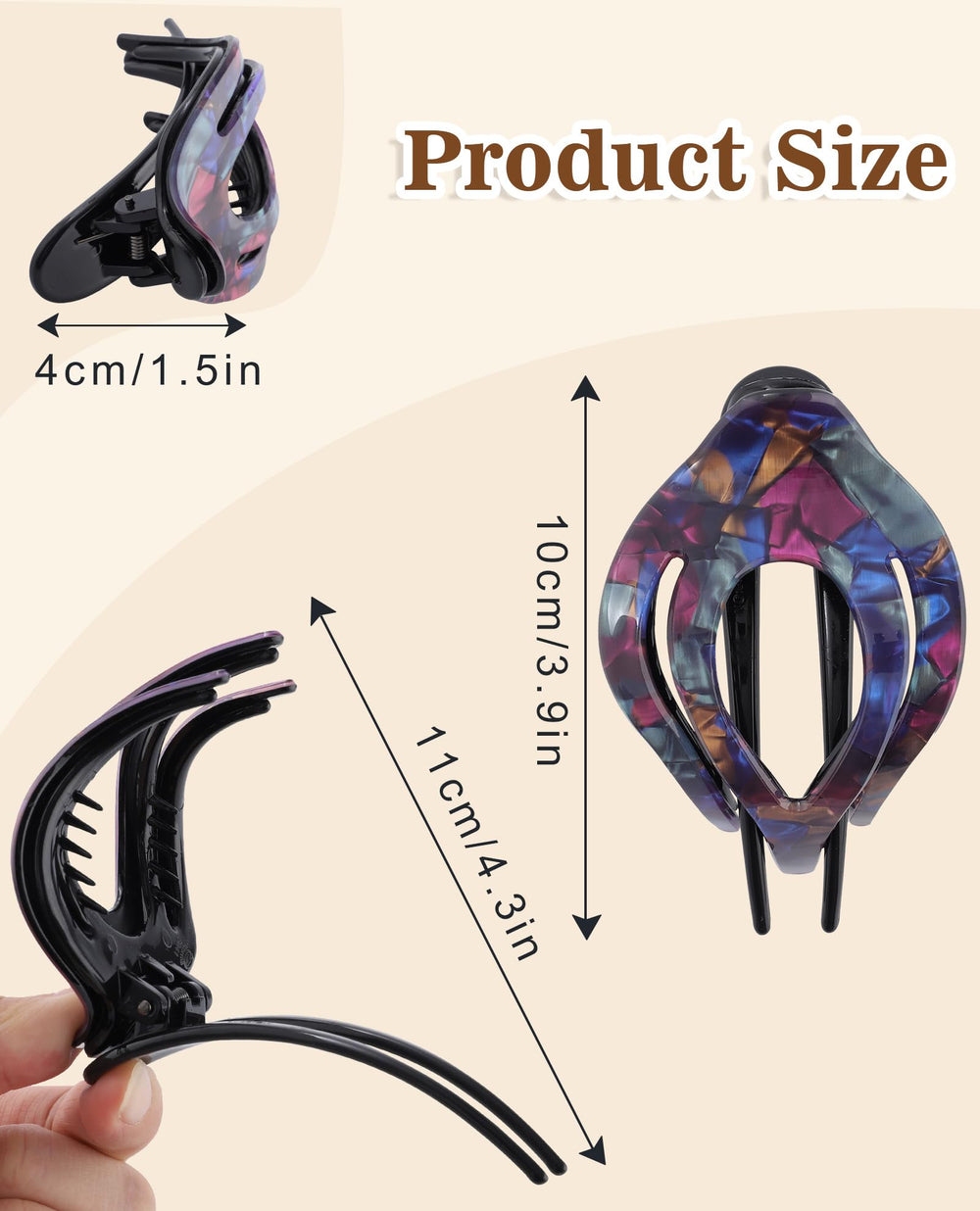 AWAYTR side profile of curved clip showing contour fit and secure hold benefit