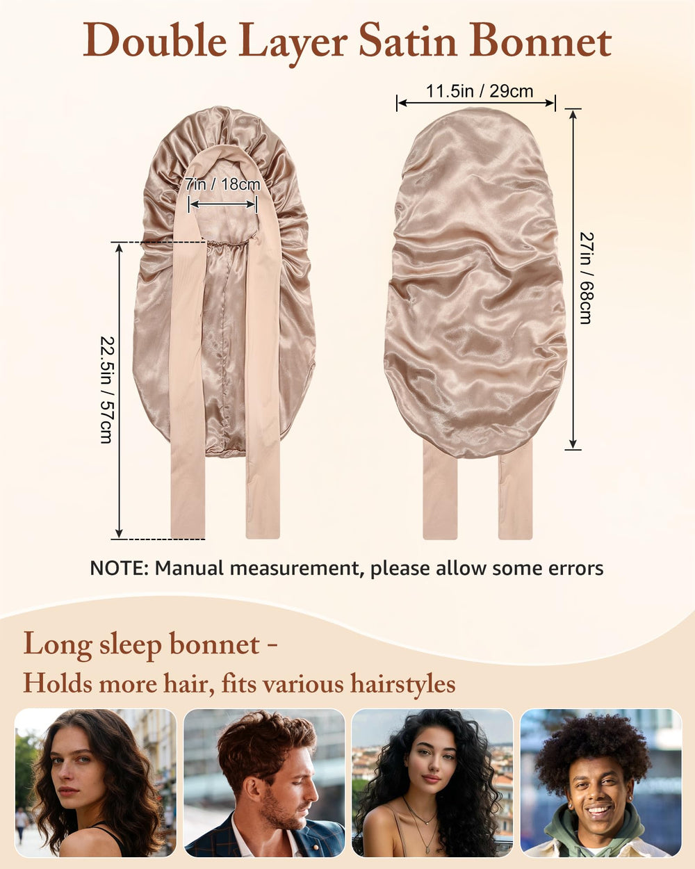 AWAYTR bonnet worn by model in bedroom preserving braids and preventing frizz