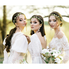 AWAYTR crown worn on model demonstrating bohemian style and photo-ready elegance
