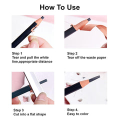 AWCCXMYM pencil scale beside fingers showing compact travel-friendly size