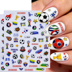 AWDSLUY close-up of rainbow trophy decal detail for vibrant nail accents