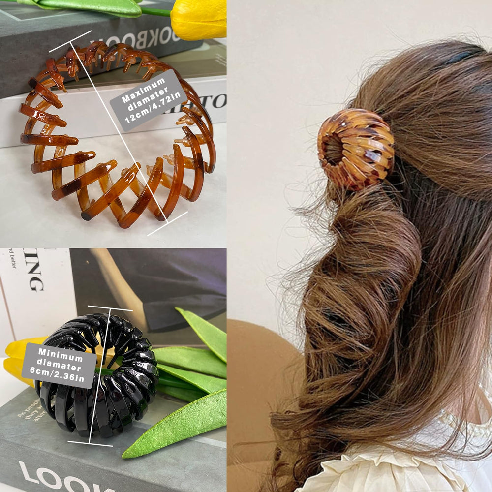 Aweoisa expandable ponytail holder close-up demonstrating size range and flexibility