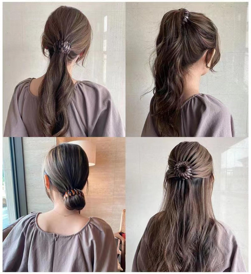 Aweoisa clips in use creating a secure ponytail during exercise for comfort
