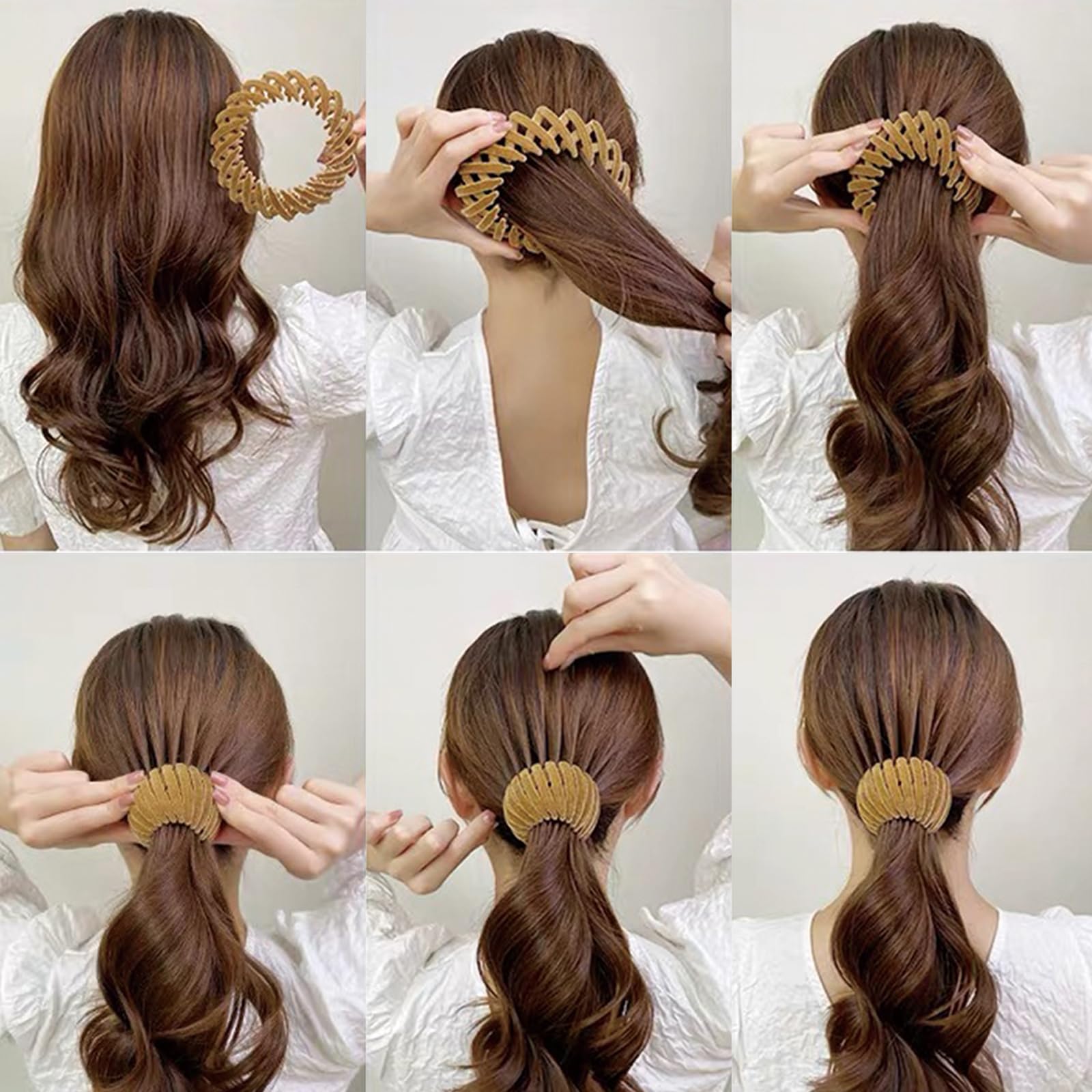 Aweoisa lifestyle image of woman wearing bun for neat styling