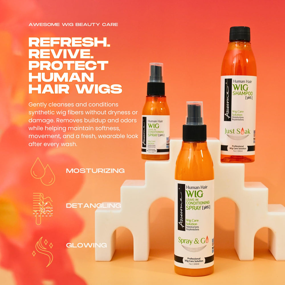 Awesome nozzle spraying fine mist to detangle and refresh wig fibers quickly