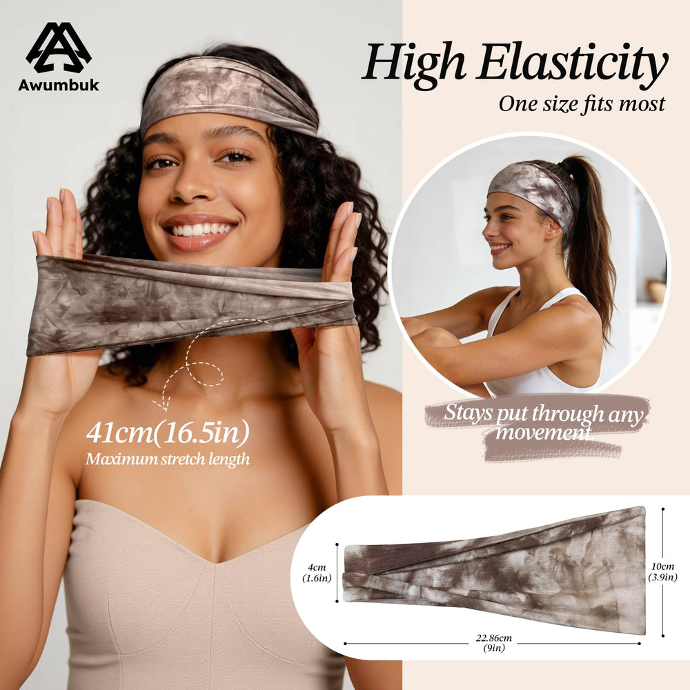 Awumbuk folded and full-width headbands side-by-side showing styling options and versatility