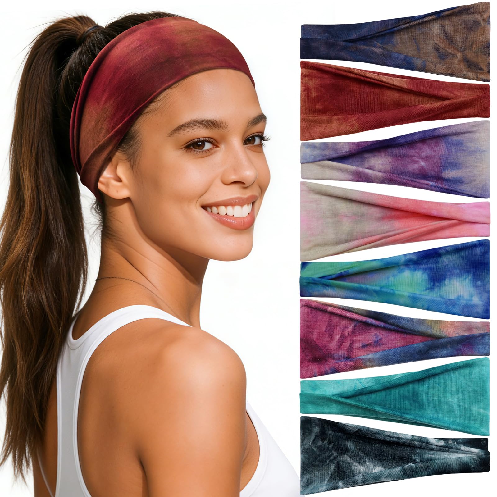 Awumbuk front view of eight-pack headbands showing variety and packaging benefit