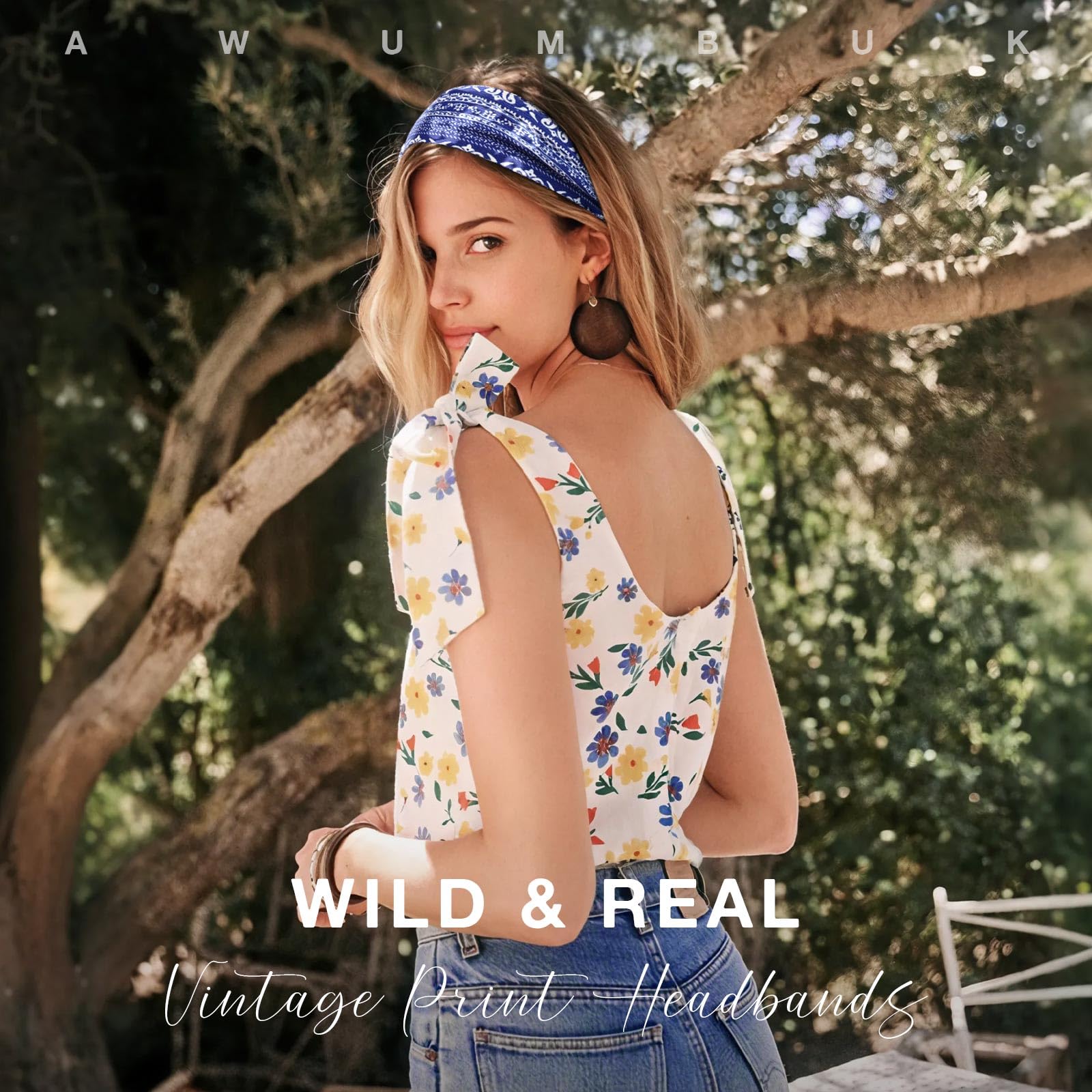 Awumbuk knotted top detail emphasizing turban style and staying-in-place hold